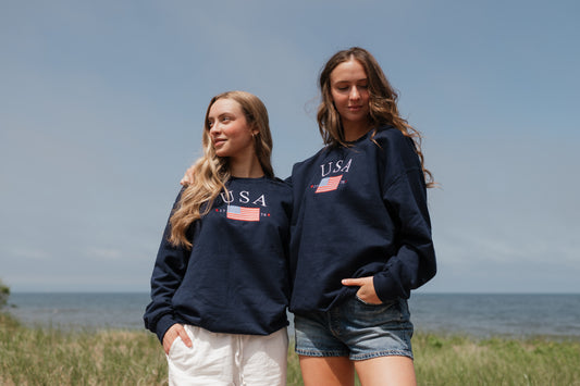 USA Embroidered Crewneck