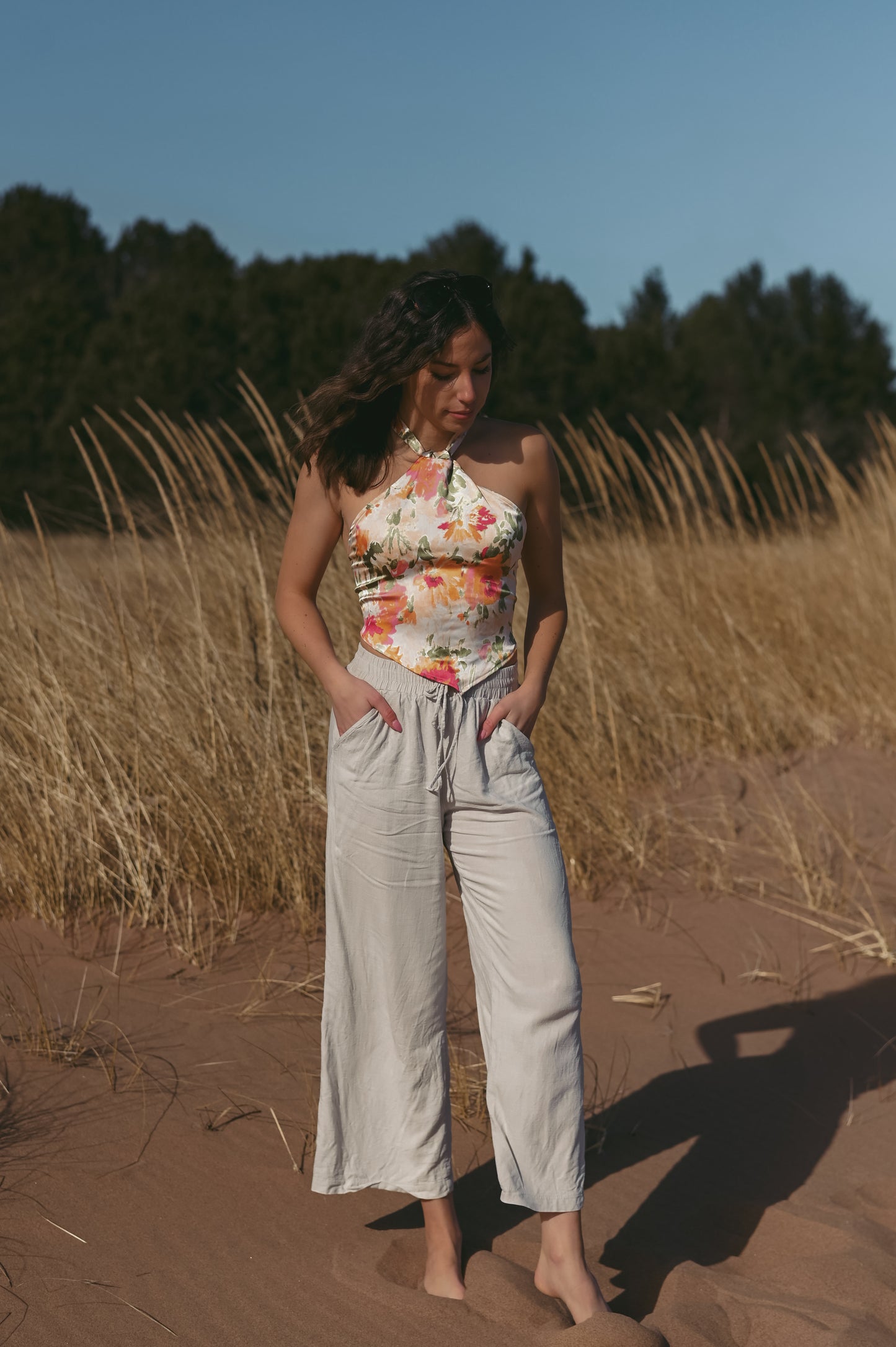 Flora Tie Top
