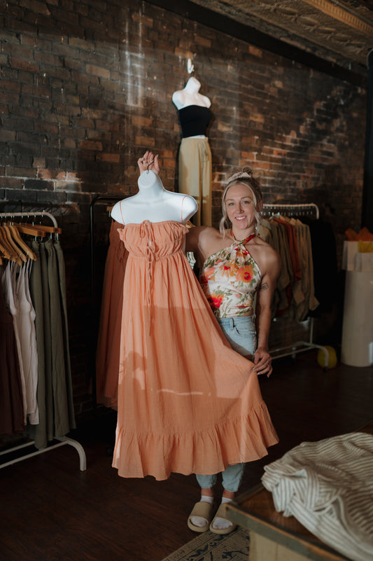Maxi Dress - Peach