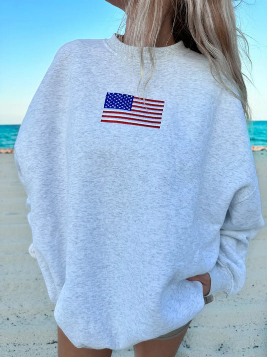 American Flag Crewneck