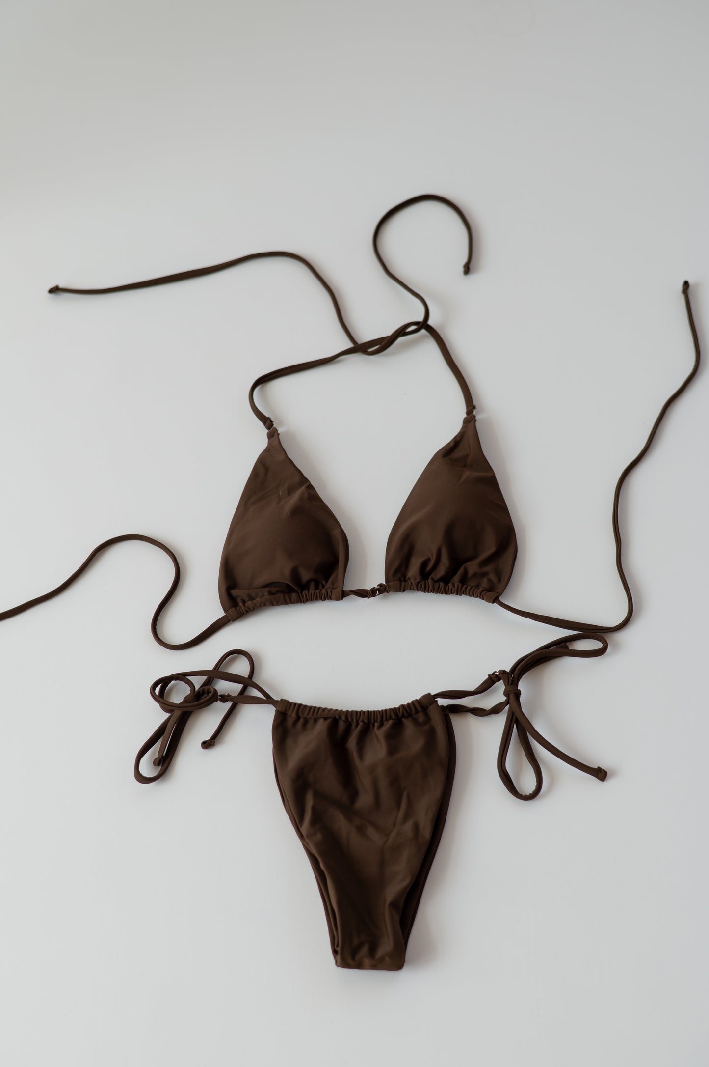 Mocha String Bikini Set