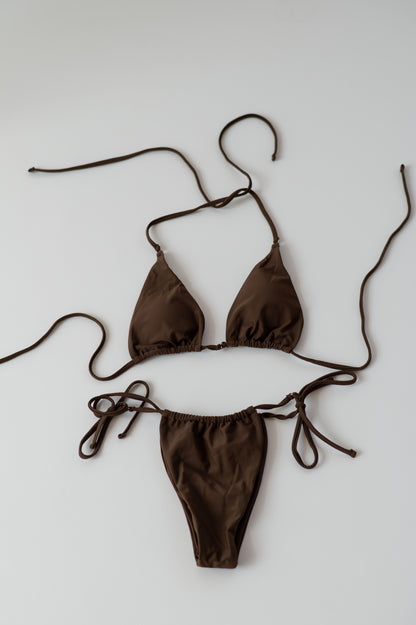 Mocha String Bikini Set