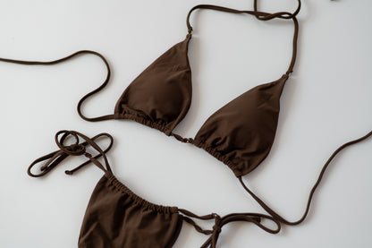 Mocha String Bikini Set